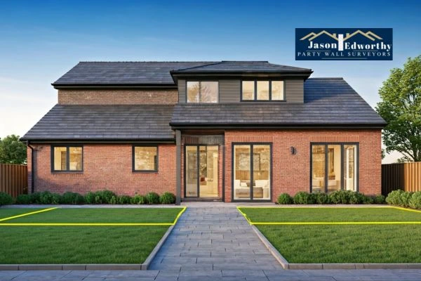 Home extension focusing on boundary line Clitheroe