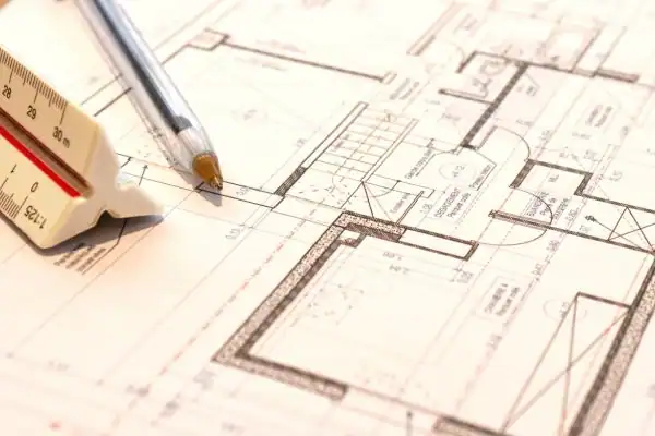 Image of architect Clitheroe drawings